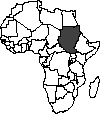 Map of Africa highlighting Sudan