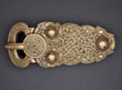 Great gold buckle, on display at Sutton Hoo, Suffolk /  British Museum