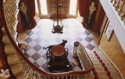 The view from above into the West Hall of The Argory