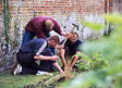 Amber Foundation volunteers help out in Stourhead's walled garden