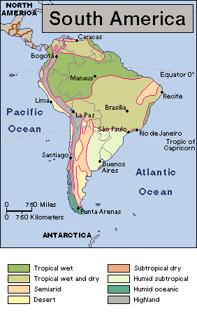 South America Climate Map