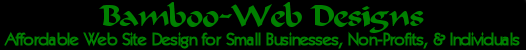 Bamboo-Web Designs: Affordable Web Site Design for Small Businesses, Non-Profits, and Individuals