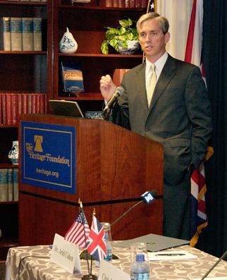 Deputy Secretary Sell speaks at the Margaret Thatcher Center for Freedom in Washington, DC.