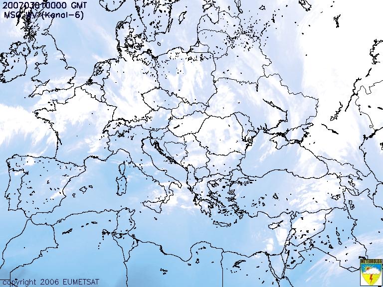 Satellite Image: WATER VAPOR / EUROPE
