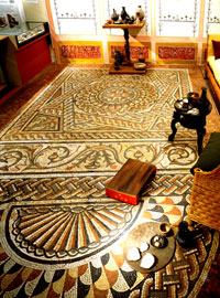 Roman room with mosaic