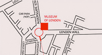Map showing the location of the Museum of London