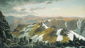 North-east view from the northern top of Mount Kosciusko 1863