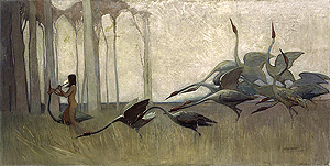 Sydney Long 'The Spirit of the Plains' 1914 Collection of the National Gallery of Australia. Reproduced with the kind permission of the Opthalmic Research Institute of Australia