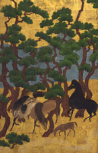 DETAIL: 'Pine trees by the shore' c.1550 Gift of Andrew and Hiroko Gwinnett and the National Gallery of Australia Foundation 2006