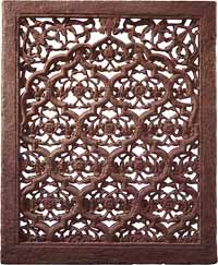 Open-worked pierced screen [jali] c.1630-1650 India, red sandstone. Collection of the National Gallery of Australia