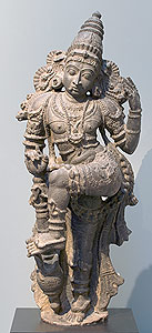 'Door guardian' [dvarapala] India 15th century stone
