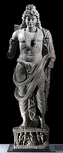 'Standing Bodhisattvar' 3rd-4th century, Afghanistan or Pakistan, stone Collection of the National Gallery of Australia