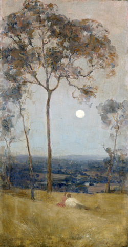 Arthur Streeton 'Above us the great grave sky' 1890, oil on canvas, Collection of the National Gallery of Australia