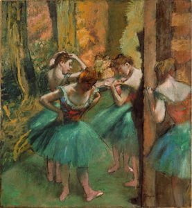 Edgar Degas Dancers, pink and green c. 1890 (detail) oil on canvasThe Metropolitan Museum of Art, New YorkHO Havemeyer Collection, Bequest of Mrs HO Havemeyer, 1929