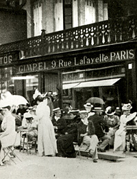Interior of Rene Gimpel's home in Paris, rue Spontini (no longer exists) ca 1926. Note the eighteenth-century ambiance cut by the Monet, Barque rose (private collection), on the wall. Incidentally, this picture was exhibited at the NGA in 2001 as part of the Monet and Japan exhibition