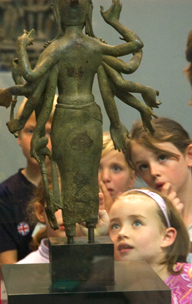 image: learning about the Asian Art collection at the Asian Art School Holiday workshop
