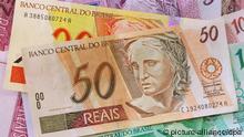 Banknoten der brasilianischen Währung Real. (Undatierte Aufnahme). Foto: Rika +++(c) dpa - Report+++
