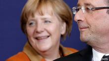 Merkel y Hollande aparentan armonía en la cumbre de la UE.