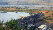 Inga I reservoir behind dam in Congo