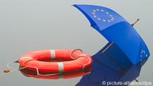 Rettungsring und EU-Schirm