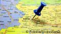 Destination: Sofia. Map with a blue pin pointing at Sofia SlobodanD - Fotolia #17124203