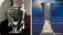 Kombibild Pokale Champions League Europa League
