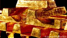 Золотые слитки немецкого бундесбанка