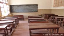 Escola vazia na Guiné-Bissau