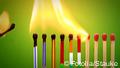A set of burning matches painted as the troubled eurozone countries Fotolia