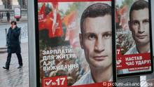 Wahlplakat mit Boxweltmeister Vitali Klitschko (Foto: picture-alliance/dpa)