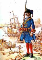 Granadero de marina en 1727