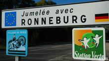 Hinweisschild auf die Partnerschaft mit Ronneburg am Ortseingang von Hauteville-Lompnès
Fotos: DW/Sabine Hartert