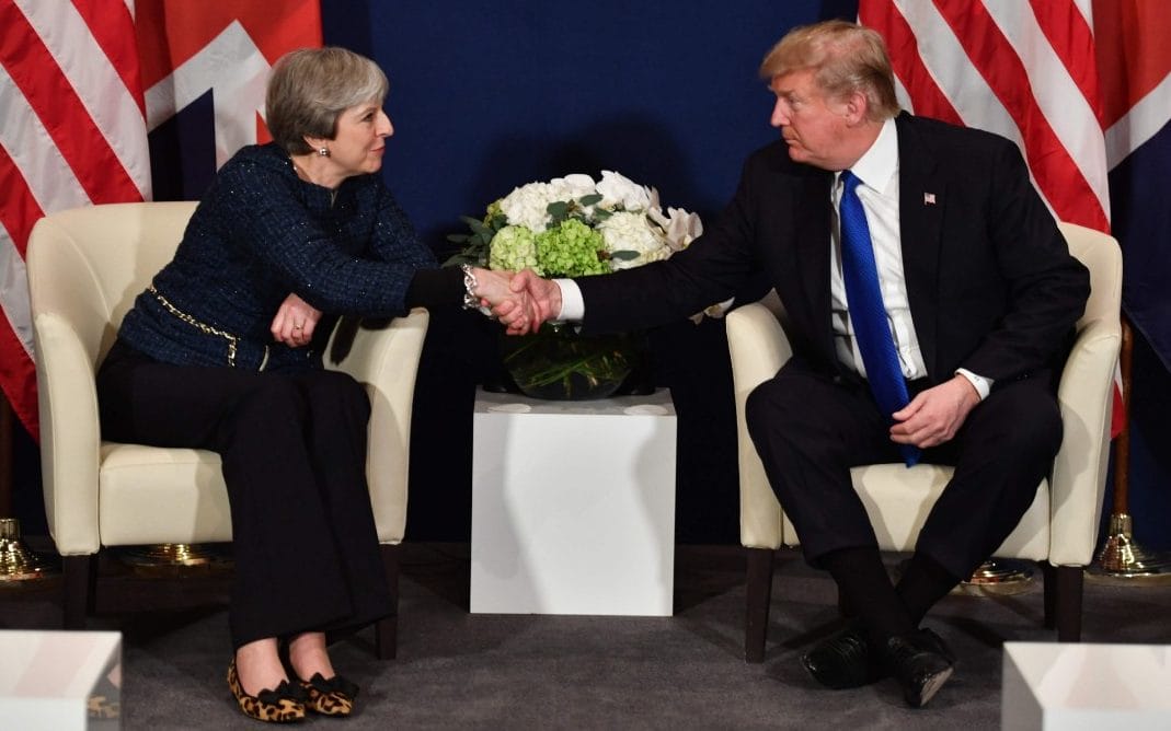 Mrs May was the first foreign leader to visit the US president